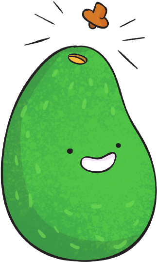 Avocados - Cartoon Clipart (697x547), Png Download