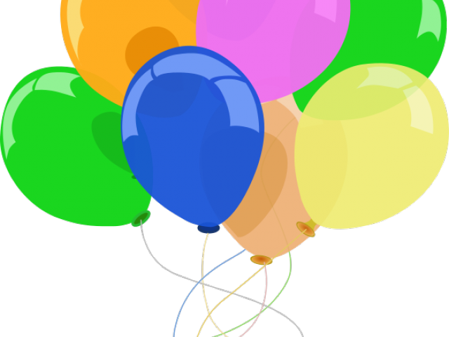 Party Balloons Clipart - Party Streamers Clip Art - Png Download (640x480), Png Download