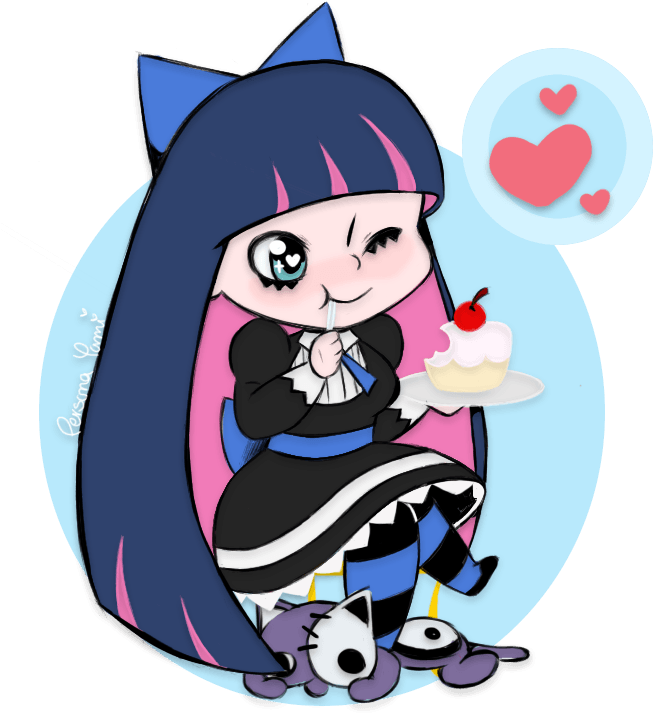 Gift Art For A Sweet Friend That Loves Stocking And - Stocking Anarchy Chibi Clipart (694x767), Png Download