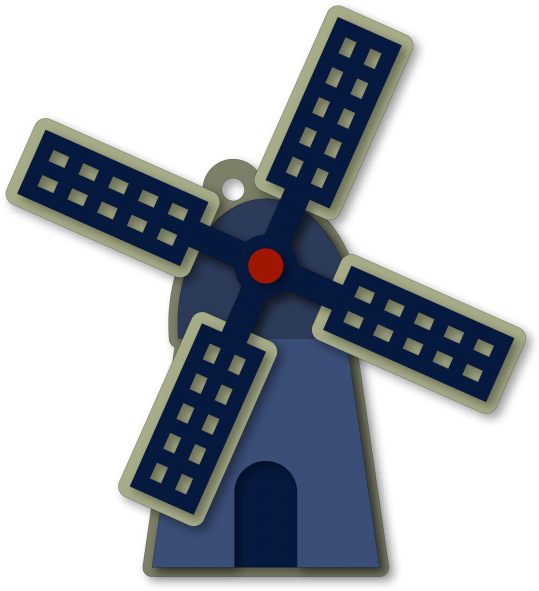 Windmill Tag - Cross Clipart (550x600), Png Download