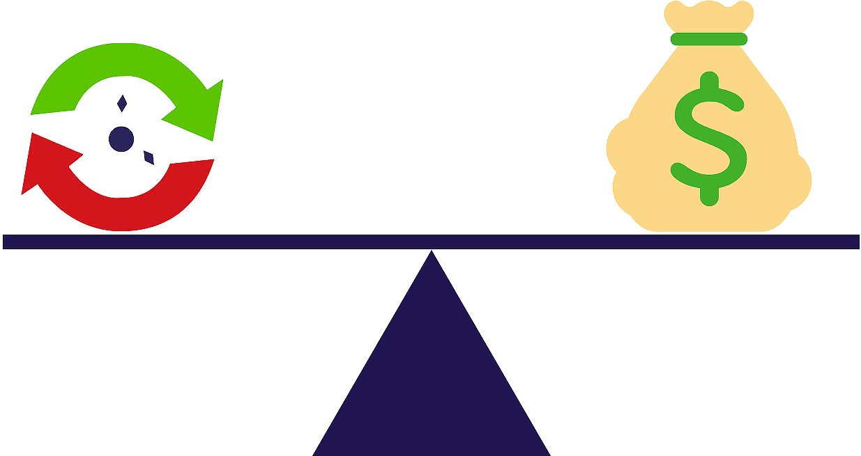 Balance Between Time And Money Clipart (1999x670), Png Download