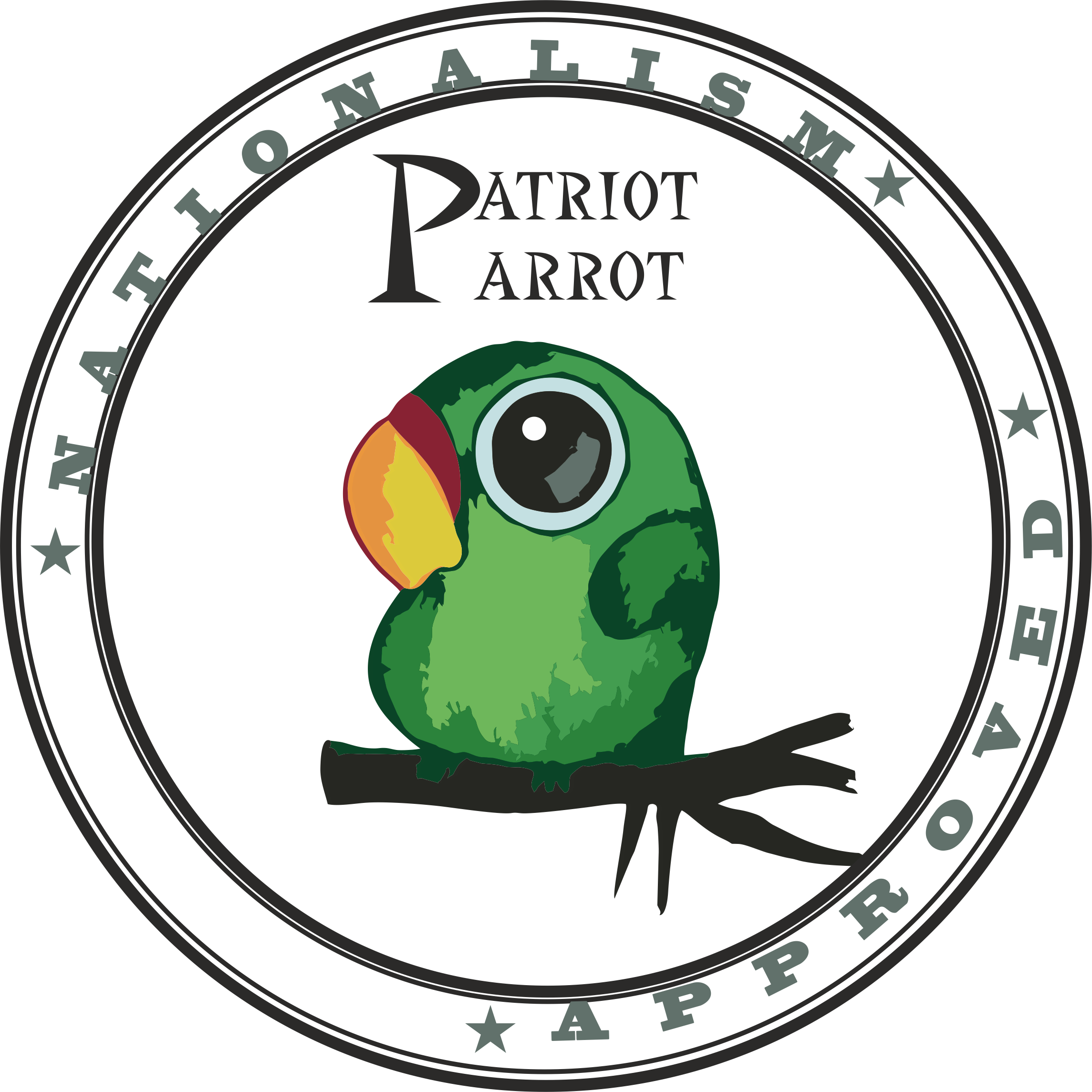 Patriot Parrot - Cartoon Clipart (2289x2289), Png Download