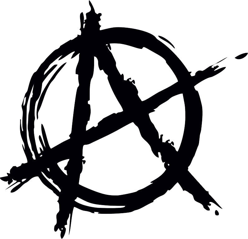 Black And White Anarchy Symbol Clipart (796x768), Png Download