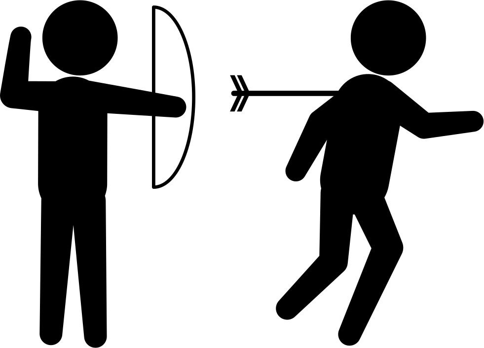 Archer Criminal Hurting A Person For His Back With - Imagenes De Herir Clipart (981x706), Png Download