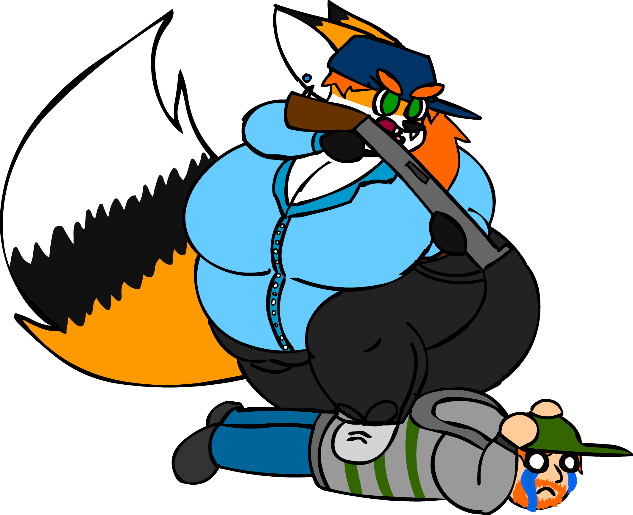 Molly But She Has A Hostage - Cartoon Clipart (2126x1731), Png Download