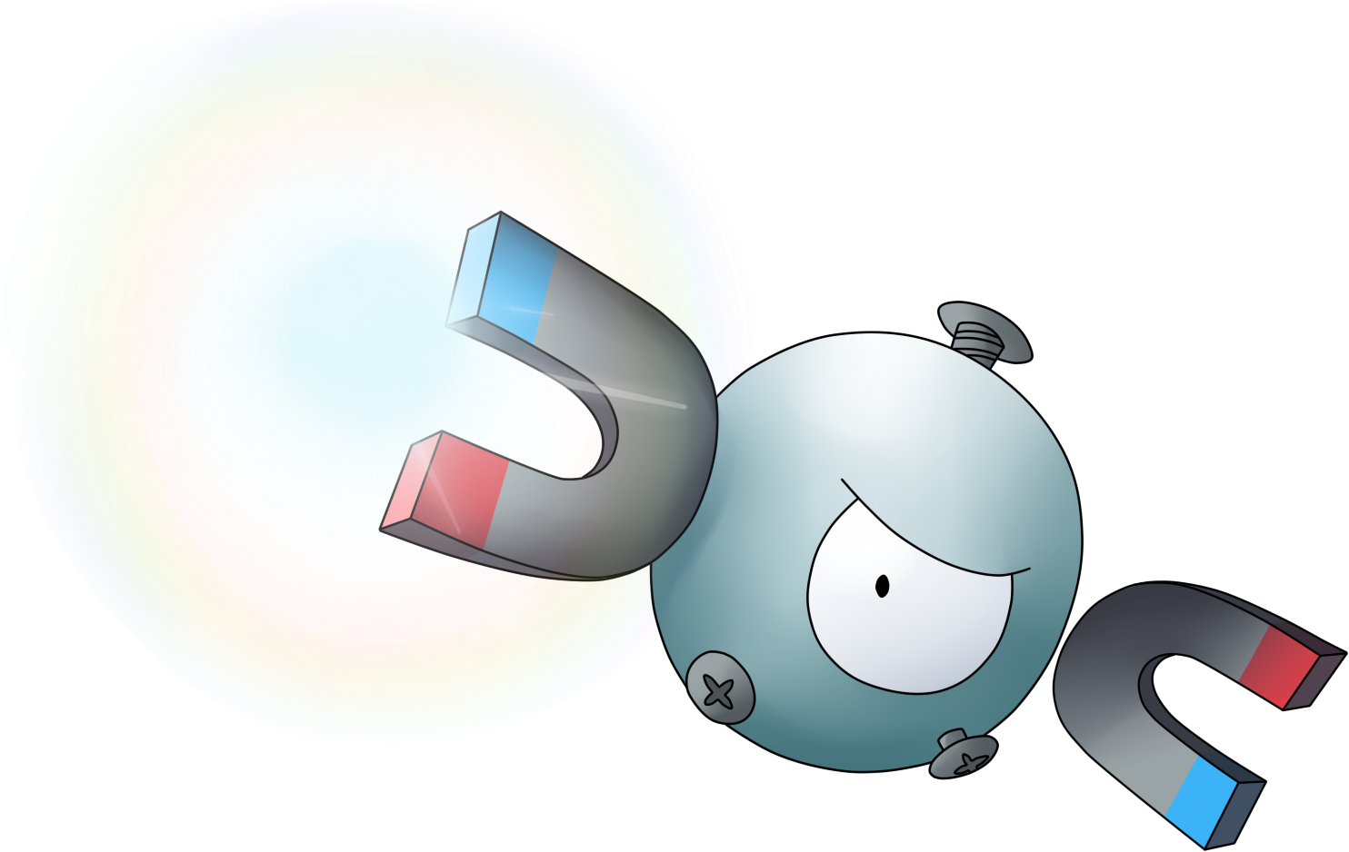 Magnemite Used Mirror Shot By Xiaodarkcloud - Magnemite Transparent Clipart (1500x954), Png Download