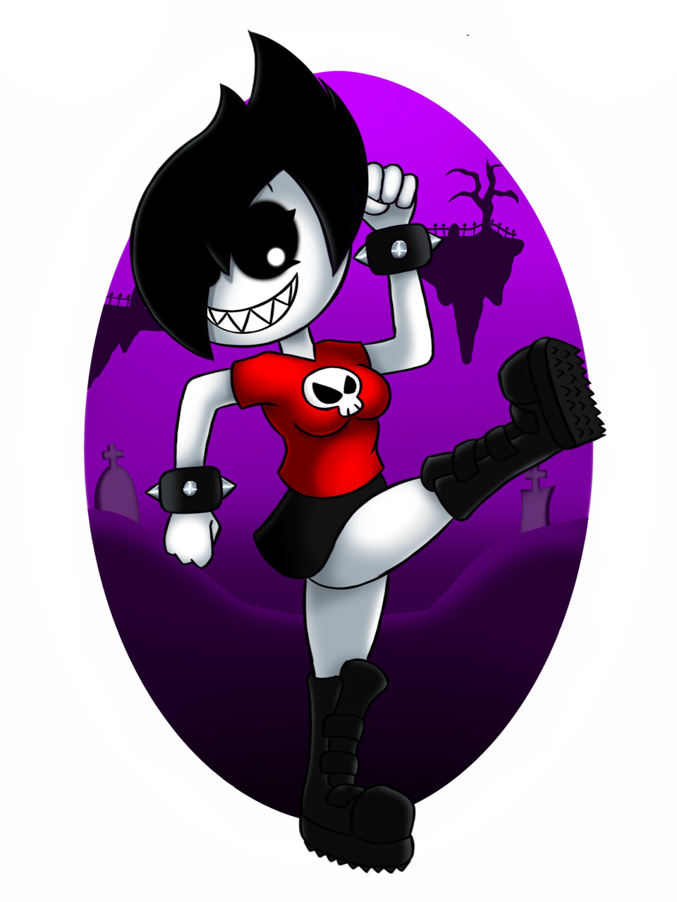 Dancing In The Cemetery - Cartoon Clipart (960x1280), Png Download