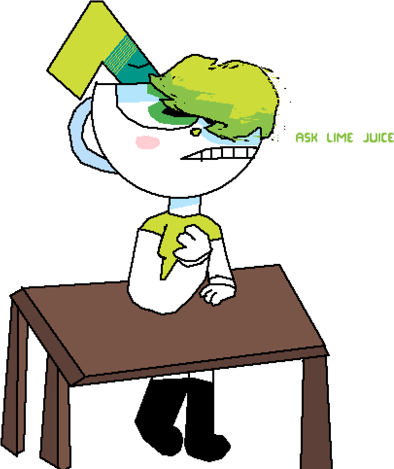 Ask My Cuphead Oc Lime Juice - Cartoon Clipart (1000x1000), Png Download
