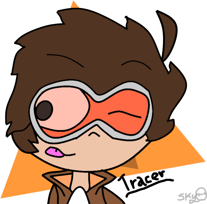 Art ~ Me Tracer ~ Overwatch ~ Blizzard - Cartoon Clipart (700x700), Png Download
