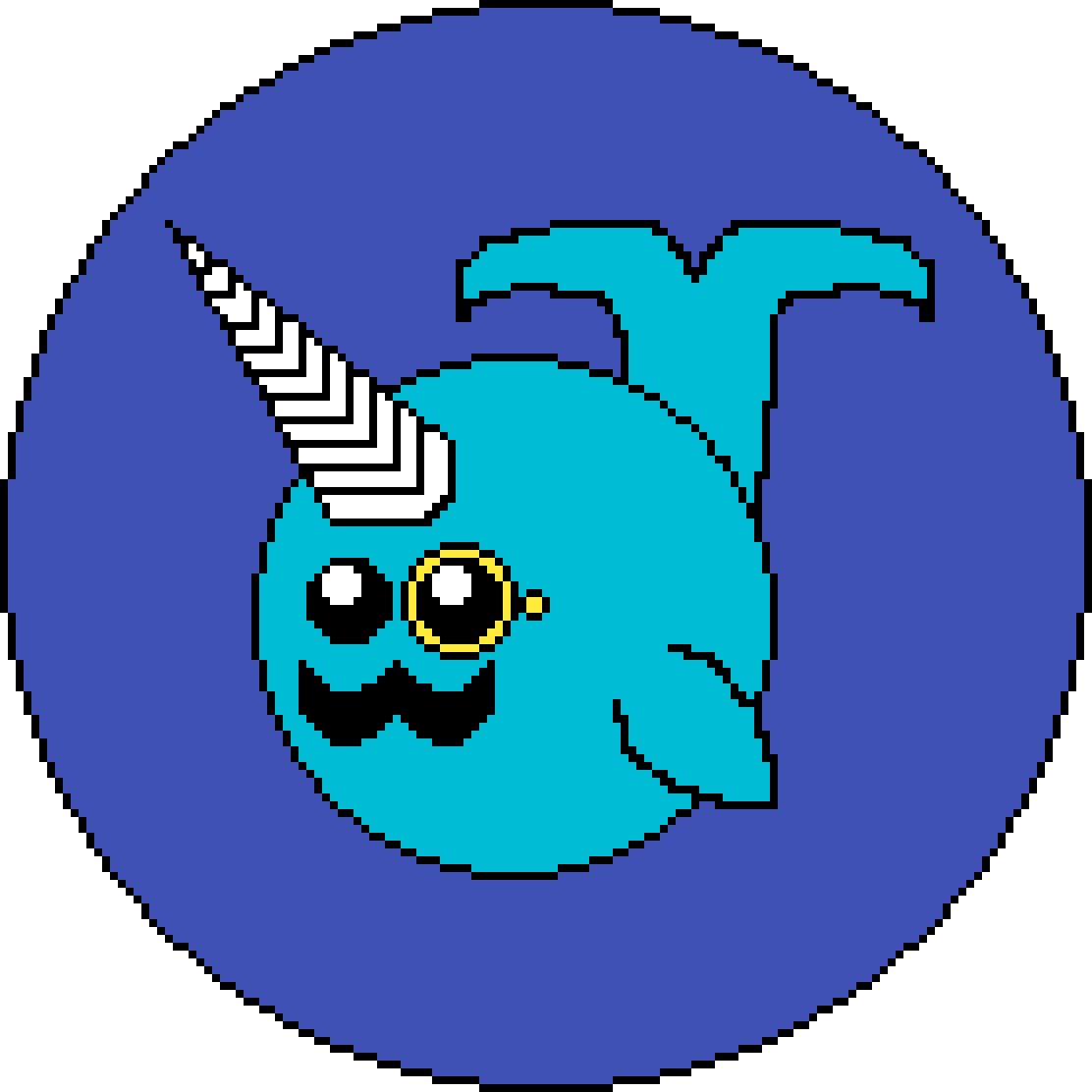 Fancy Narwhal Clipart (1112x1112), Png Download
