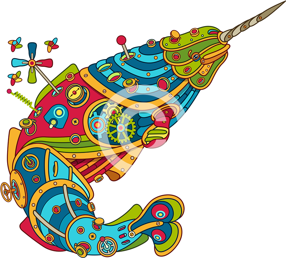 N For Narwhal - Illustration Clipart (1000x933), Png Download