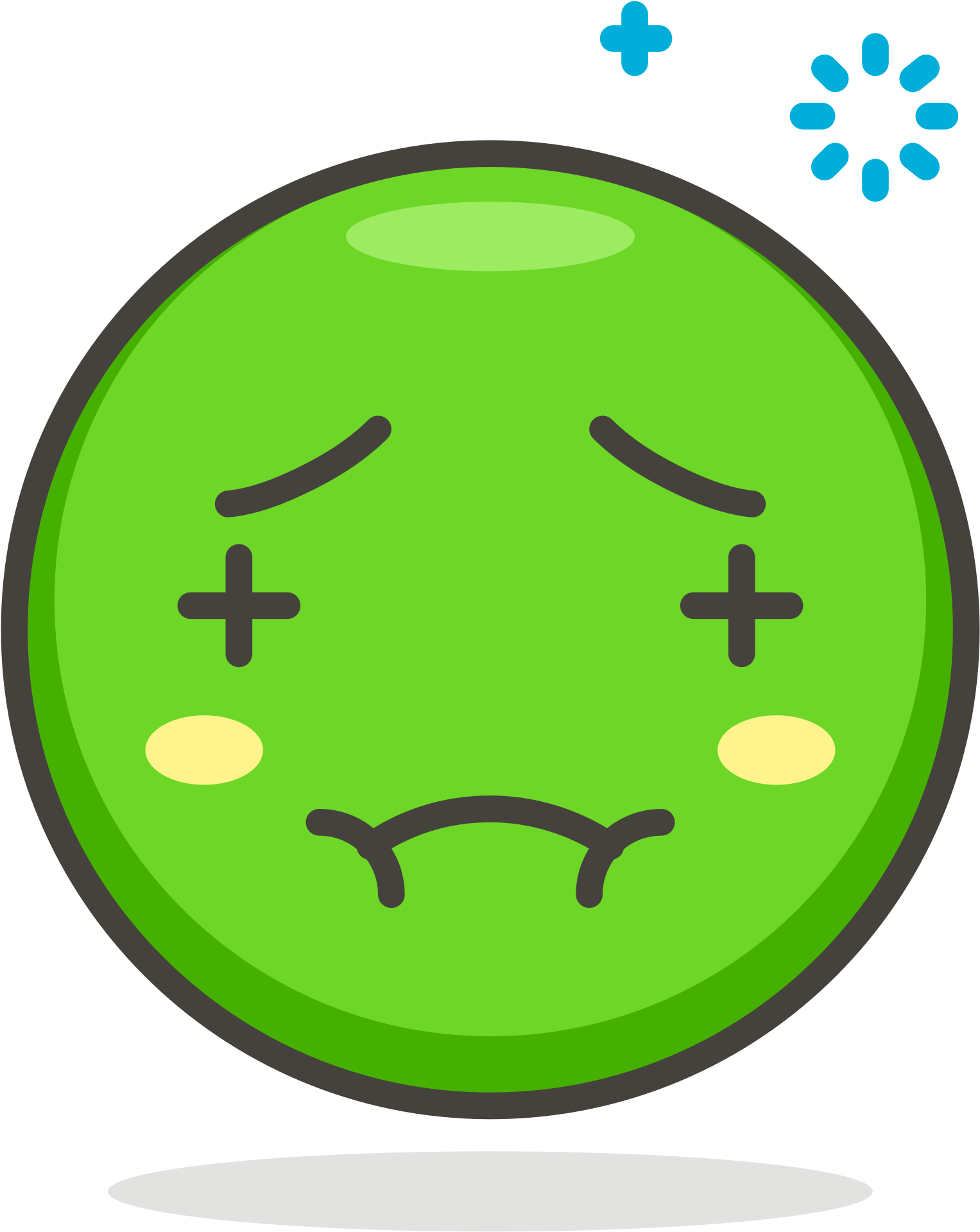 Open - Nausea Symbol Clipart (2000x2000), Png Download