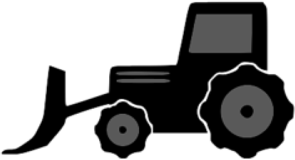 Black Clipart Bulldozer - Clip Art - Png Download (640x480), Png Download