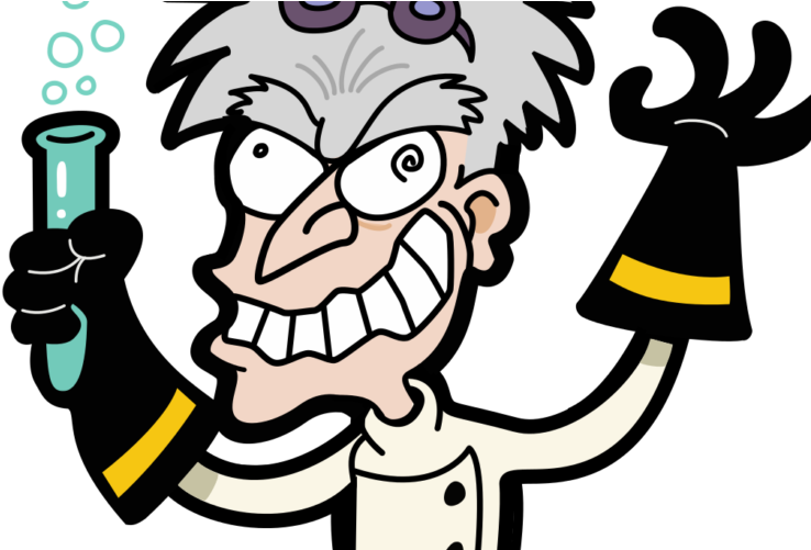 Acne Teatment At Home - Mad Scientist Clipart (750x500), Png Download