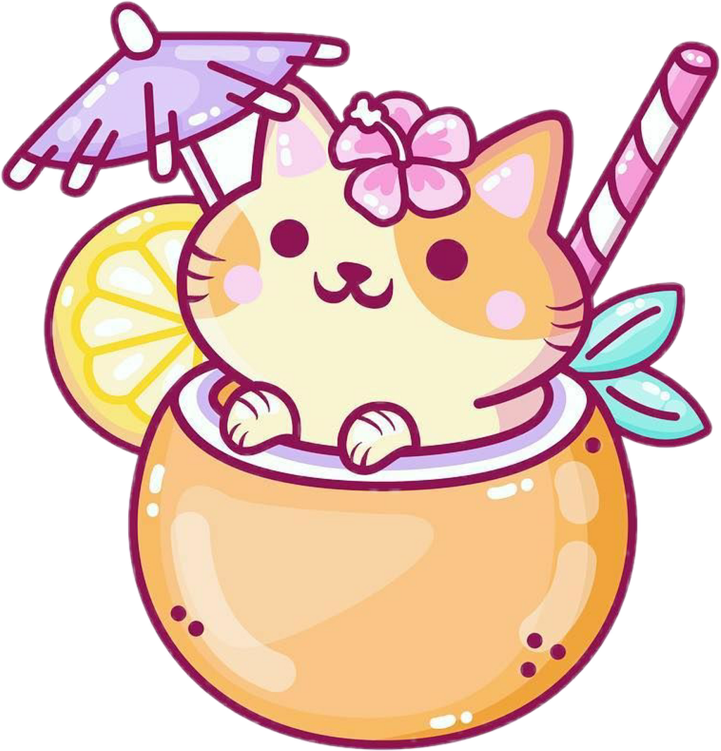 Coconut Sticker - Cat Clipart (1024x1067), Png Download