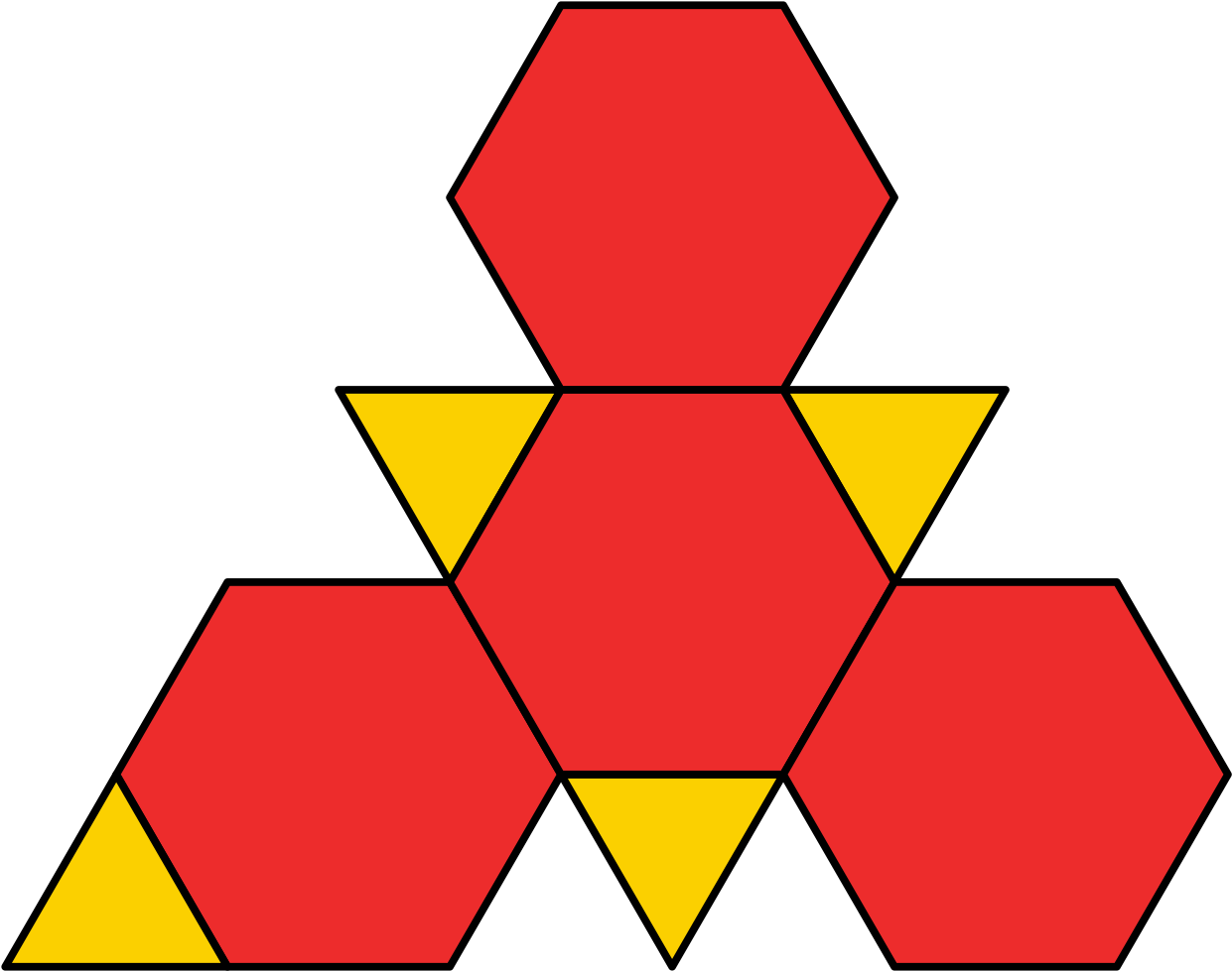 Polyhedron Truncated 4a Net - Polyhedron Nets Clipart (1280x1016), Png Download