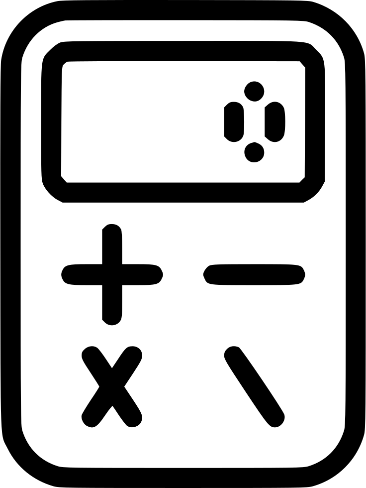 Calculator Comments - Calculator Line Icon Clipart (736x980), Png Download