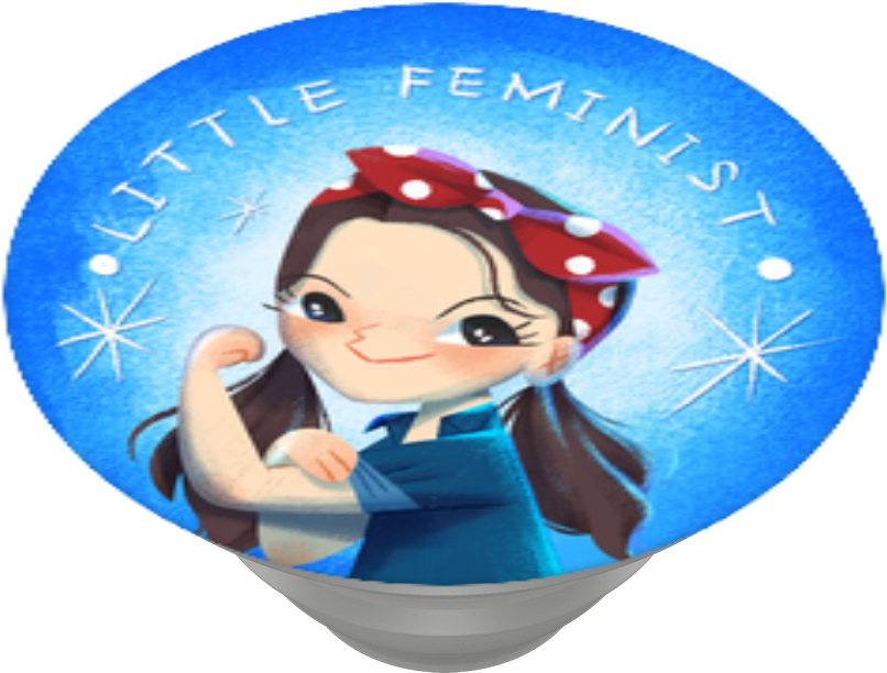 Little Feminist, Popsockets - Cartoon Clipart (989x1000), Png Download