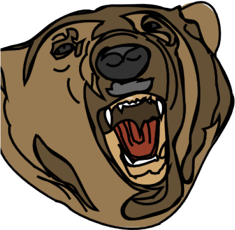 Grizzly Clipart Roaring - Bear - Png Download (640x480), Png Download