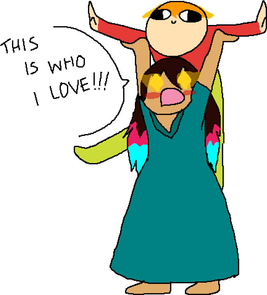 This Is Who I Love - Cartoon Clipart (1332x1110), Png Download