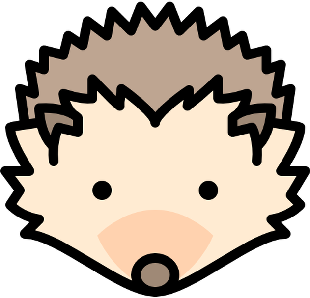 Free Download Hedgehog Face Silhouette Clipart The - Png Download (631x607), Png Download