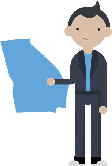Two Choices When Shipping To Georgia - Cartoon Clipart (672x600), Png Download