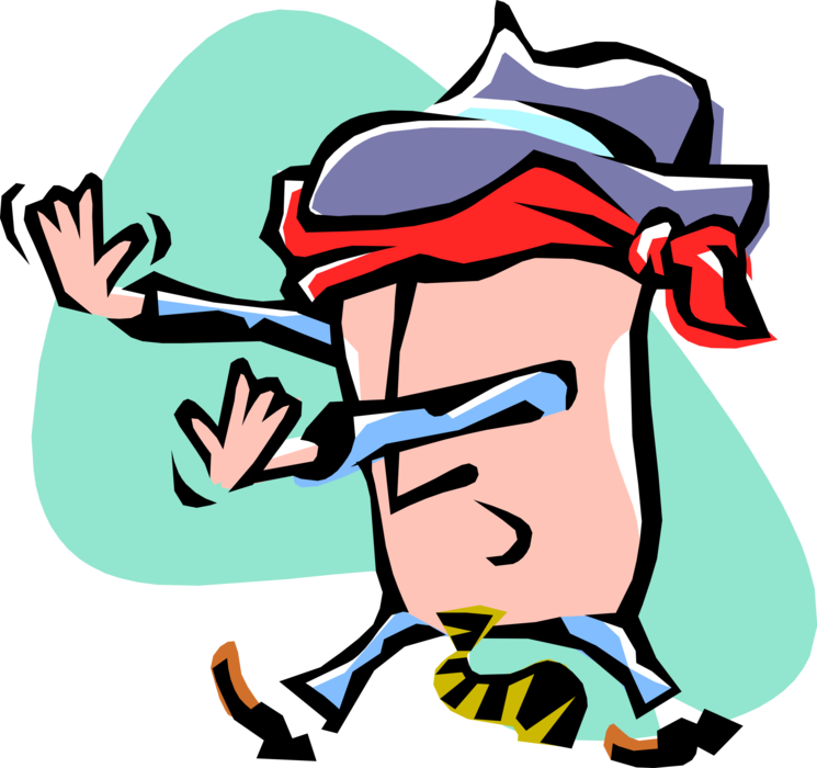 Vector Illustration Of Big-headed Businessman Blindfolded - Illustration Clipart (745x700), Png Download