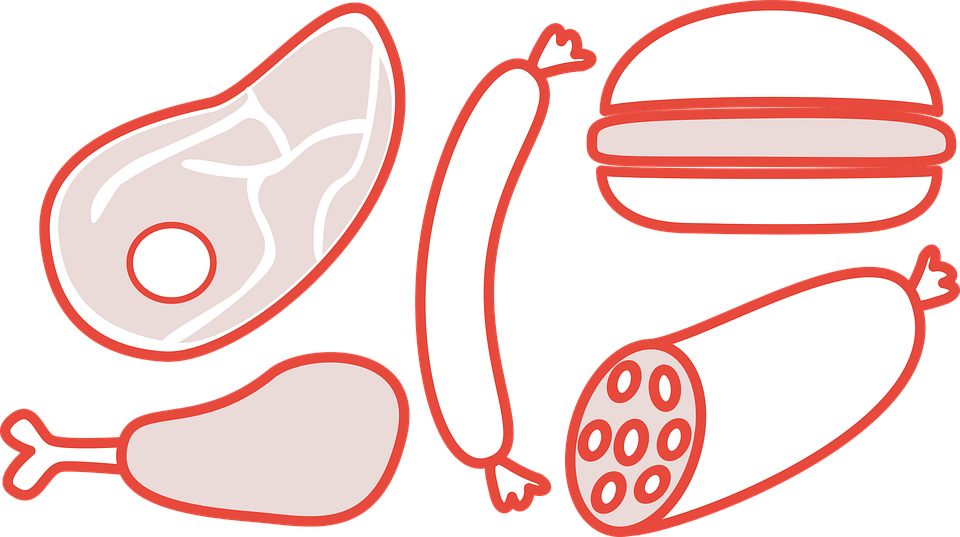 Sausage, Hamburger, Meat, Steak, Chicken, Thigh, Food - Png ไส้กรอก การ์ตูน Clipart (960x537), Png Download