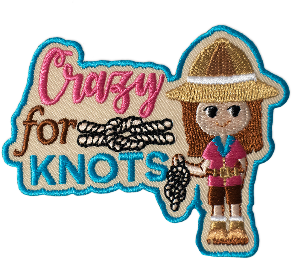 Crazy For Knots Patch - Cartoon Clipart (1024x1024), Png Download