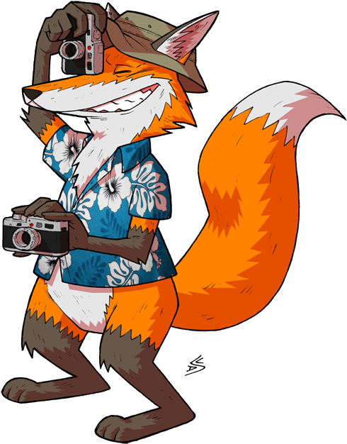 Wildlife Photographer Johnston Reynard Was Tracking - Cartoon Clipart (630x718), Png Download