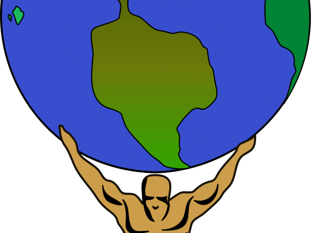 Mythology Clipart Greek Citizen - Atlas Statue Clipart - Png Download (640x480), Png Download