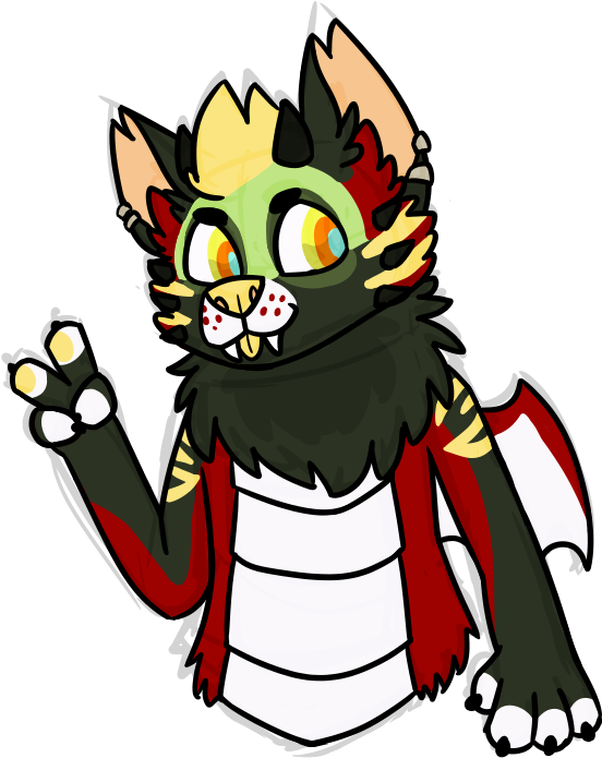 [art Trade] Punch The Dragodog - Cartoon Clipart (635x750), Png Download