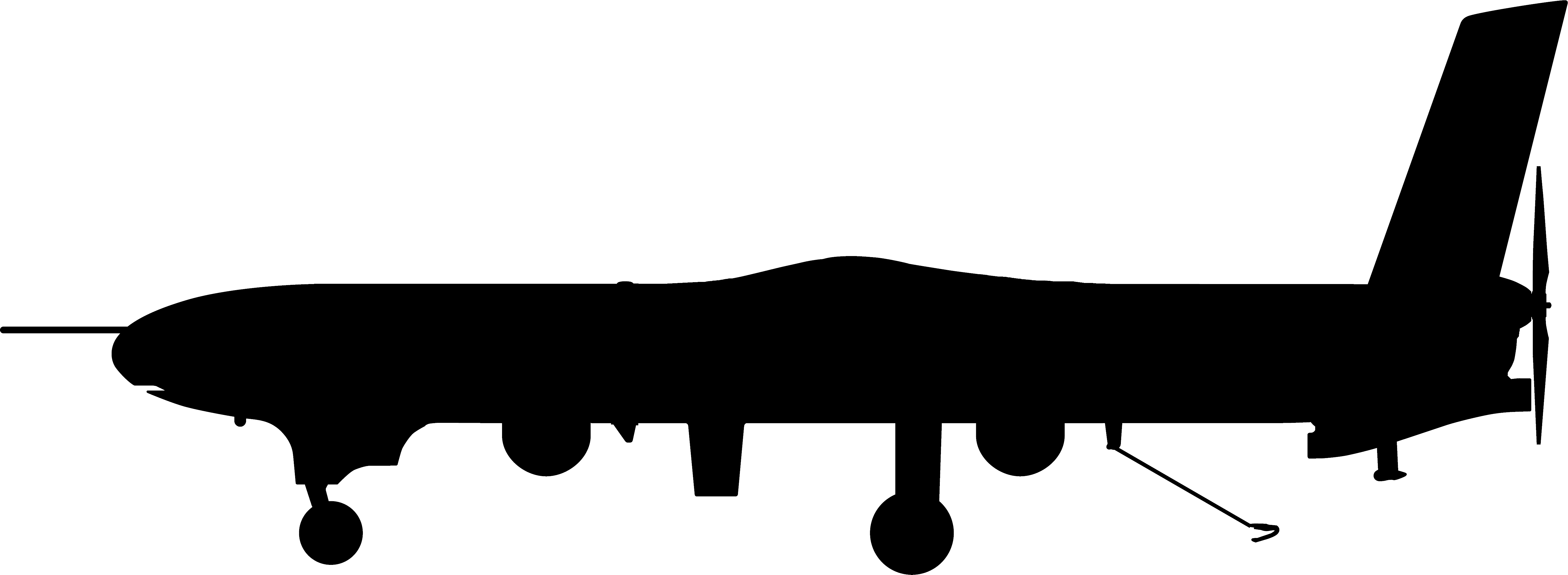 Watchkeeper S-b - Silhouette Clipart (5881x2158), Png Download