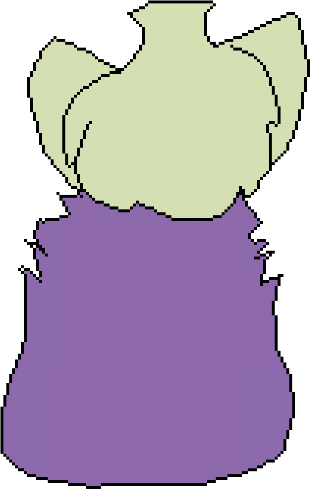 Furry Eggplant - Cartoon Clipart (1200x1200), Png Download