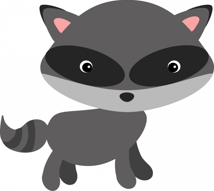 Medium Size Of Rocket Raccoon Drawing Step By Racoon - Baby Woodland Animals Png Clipart (728x652), Png Download