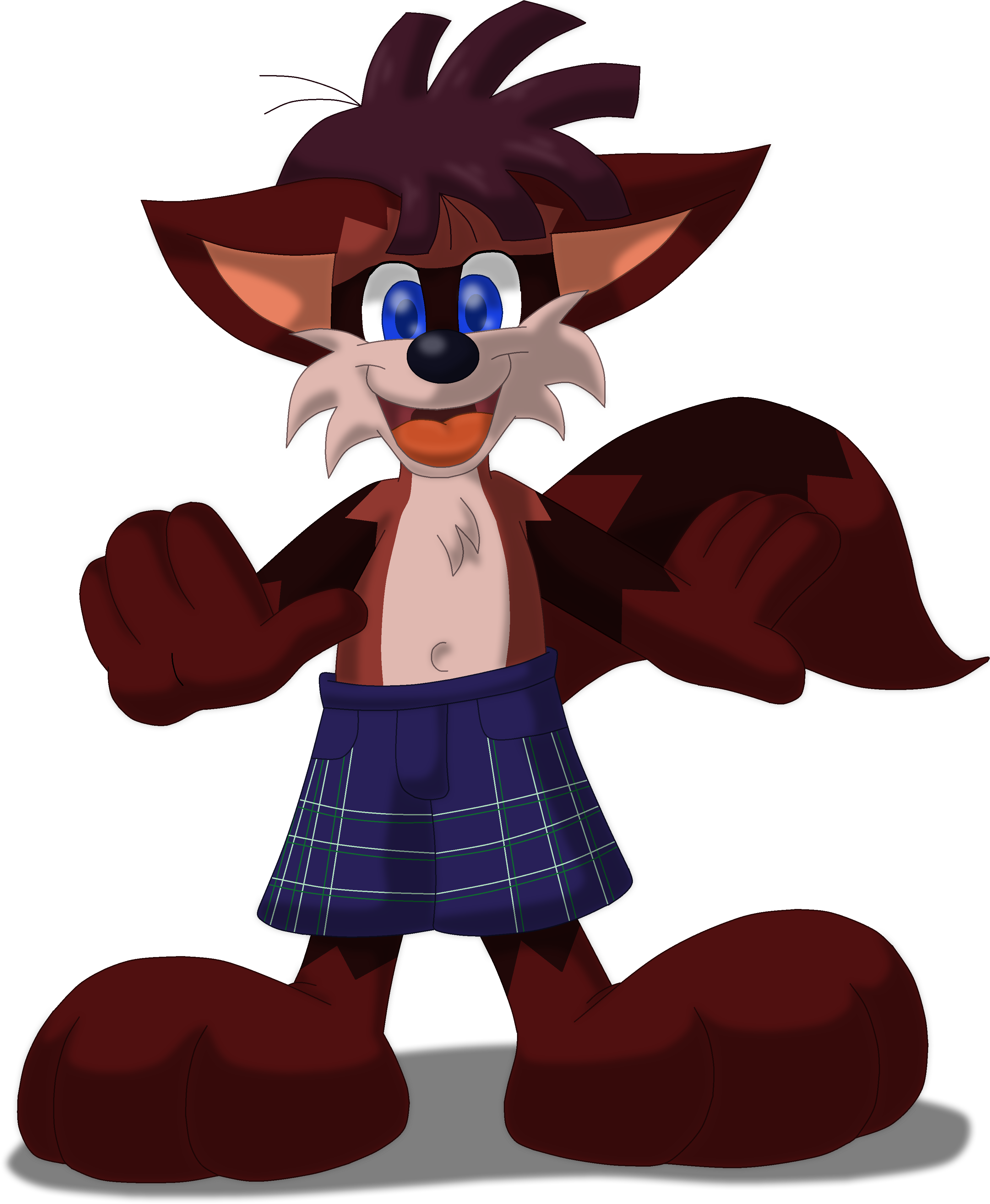 Pjed Raccoon - Cartoon Clipart (3392x4022), Png Download