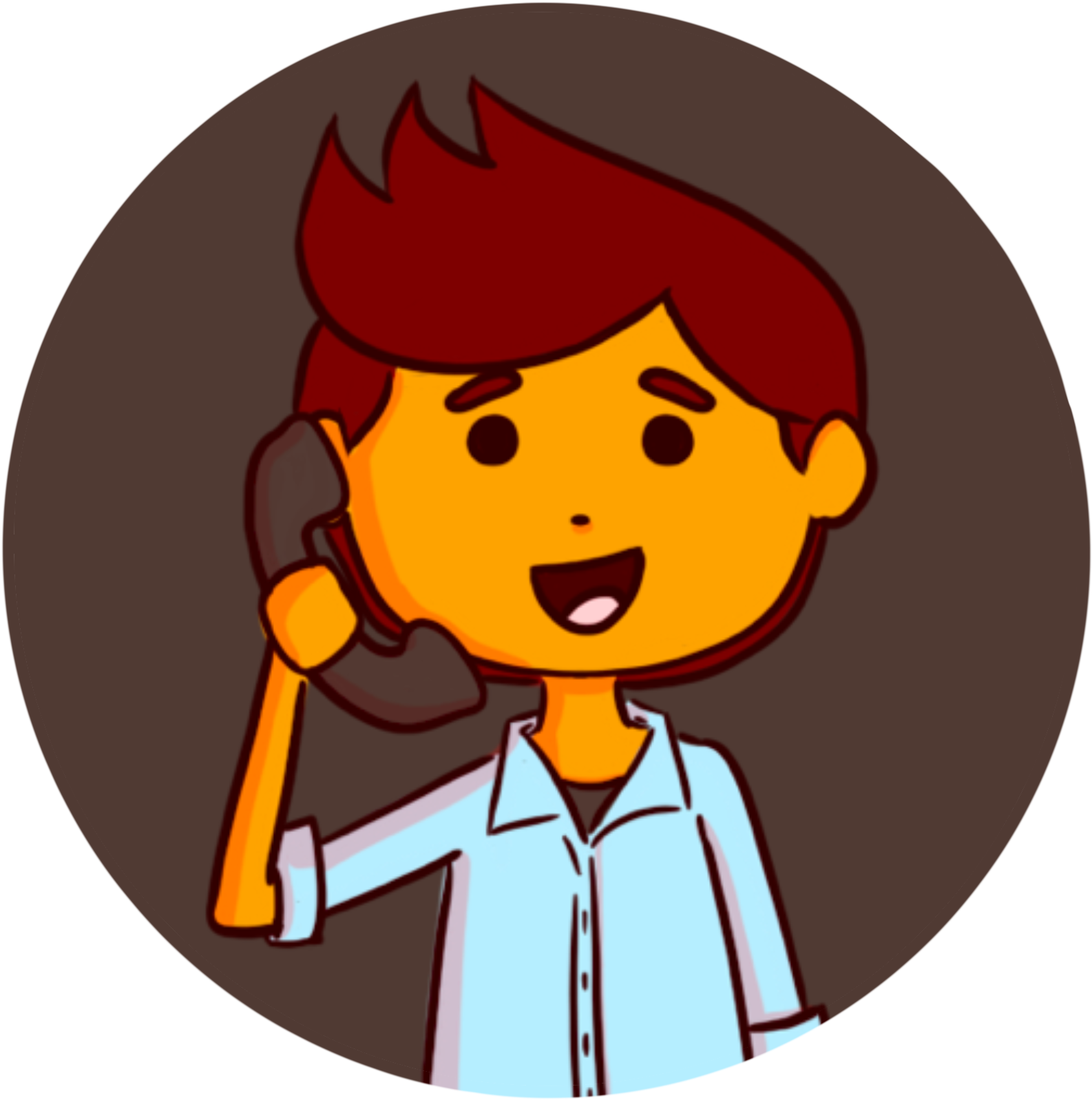 Schedule A Call - Cartoon Clipart (2048x2048), Png Download