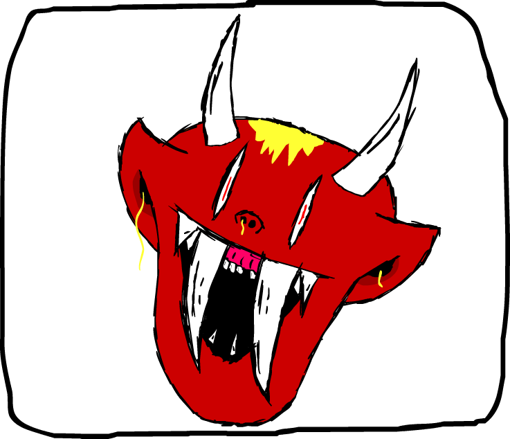 Weird Devil Thing Clipart (737x634), Png Download
