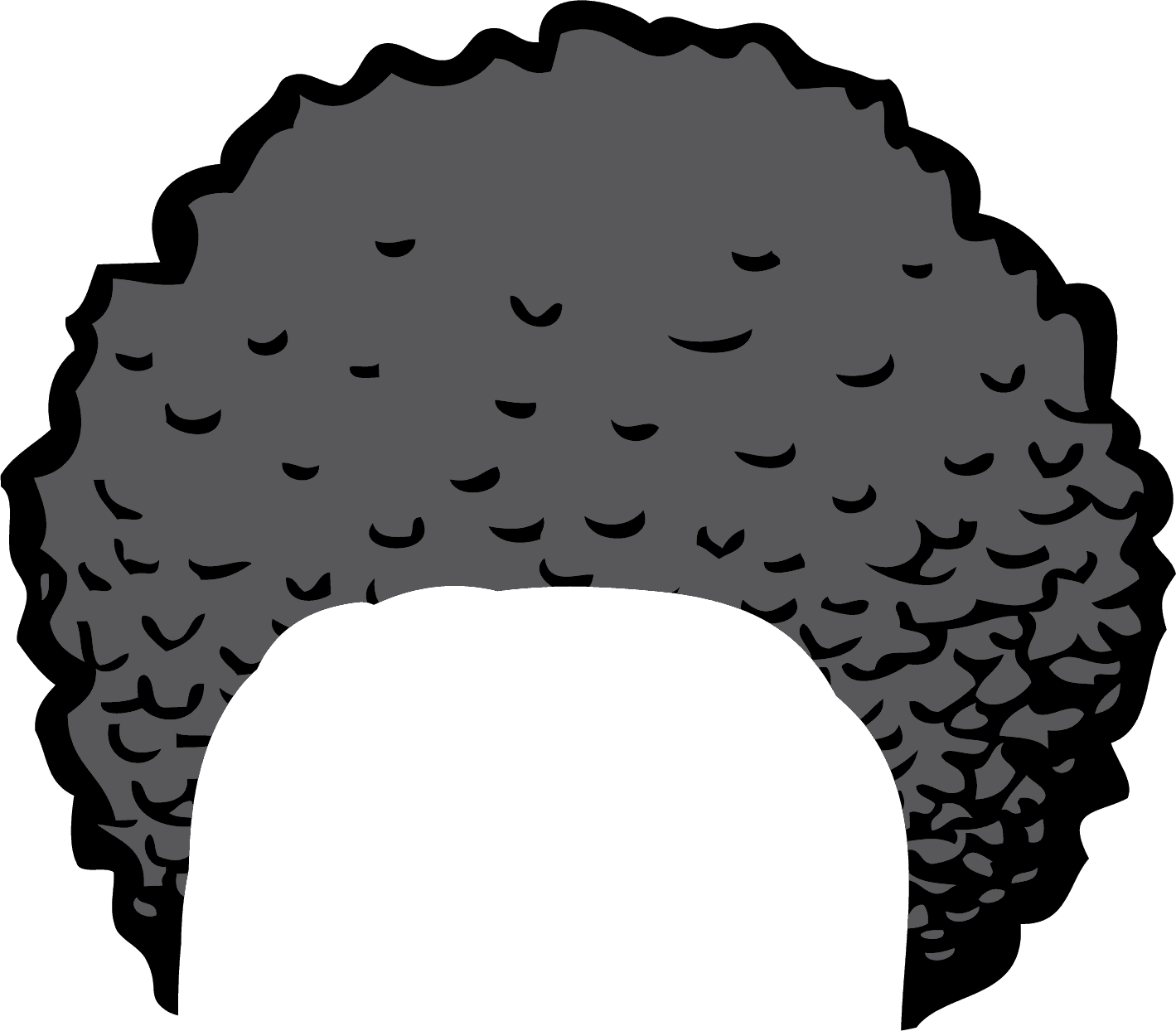 Clipart Of Hair And Bun Hair - Clipart Afro - Png Download (1348x1182), Png Download