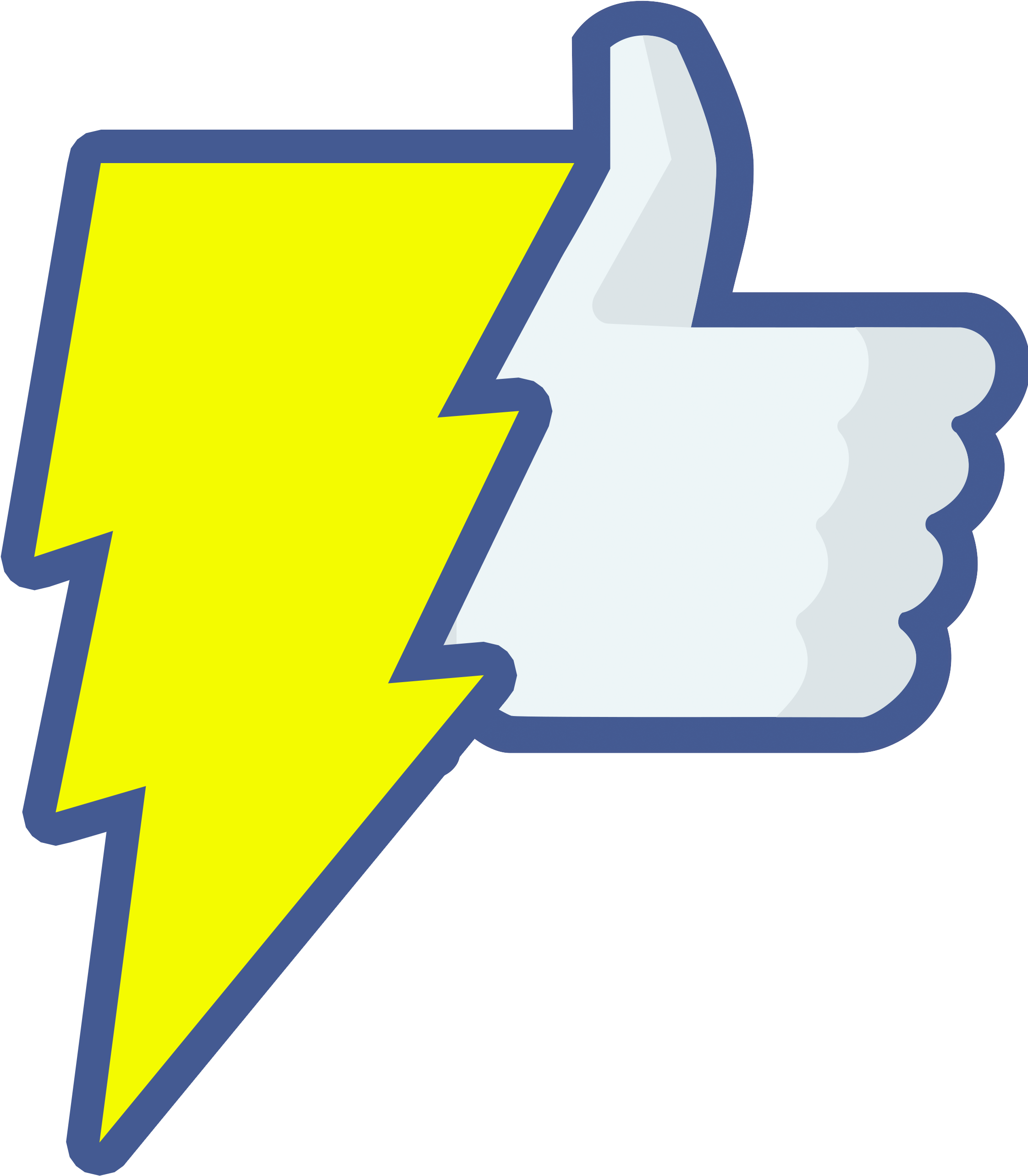 Likeningbolt - Youtube Channel Like Button Clipart (2716x2716), Png Download