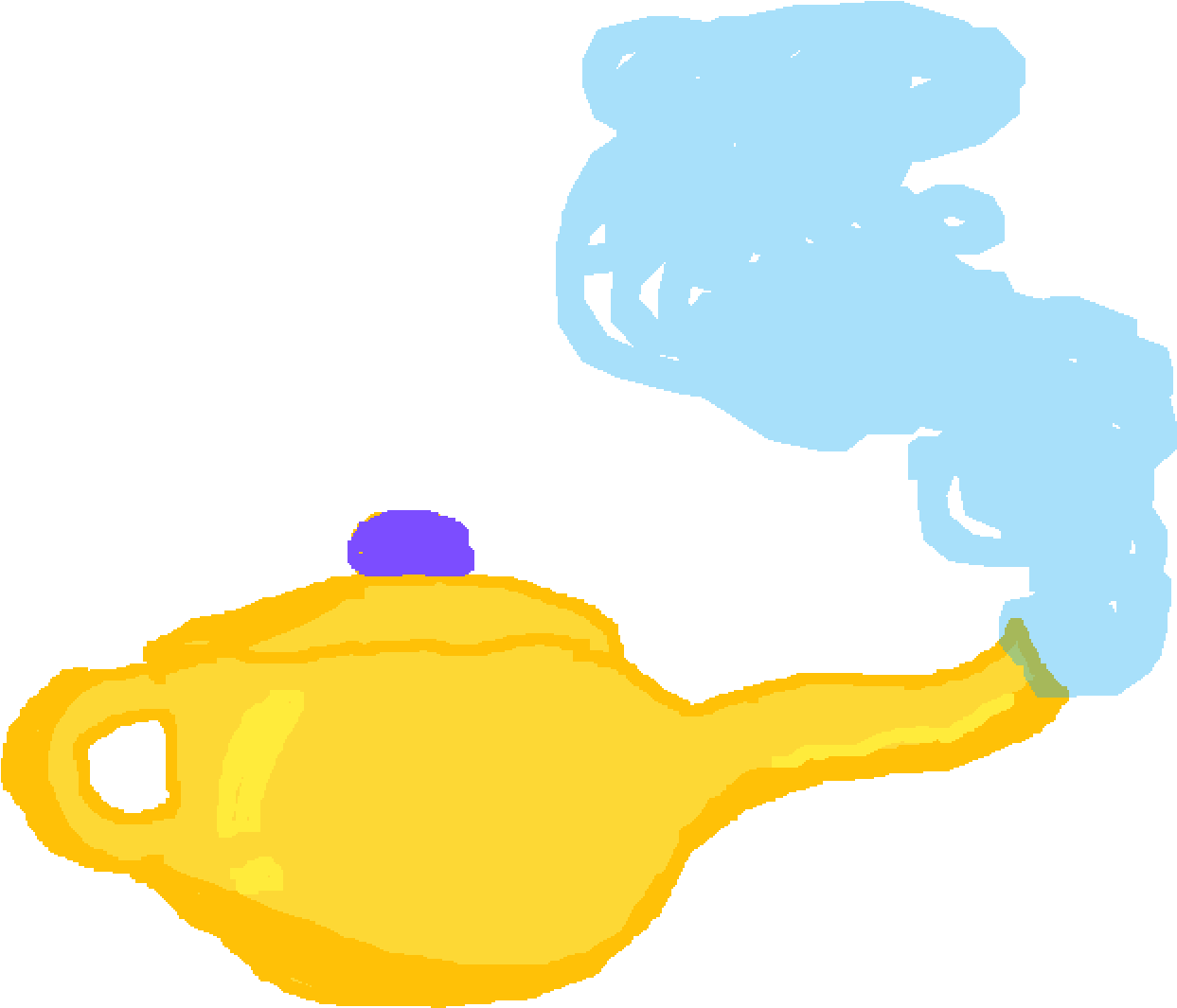 Genie Lamp Clipart (1400x1400), Png Download