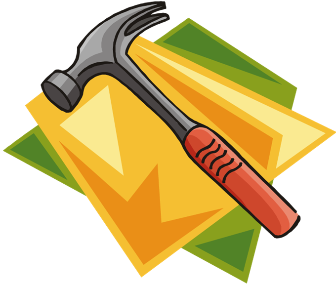 Hammer - Hand Tools Flash Cards Clipart (680x577), Png Download