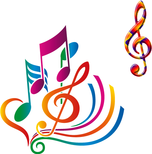 Musical Art Color Notes - Notas Musicais Desenho Coloridas Png Clipart (600x600), Png Download