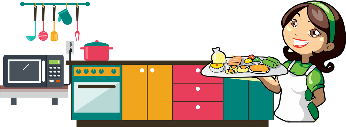 Diner Clipart Menu Sign - Png Cozinheira Transparent Png (1200x450), Png Download