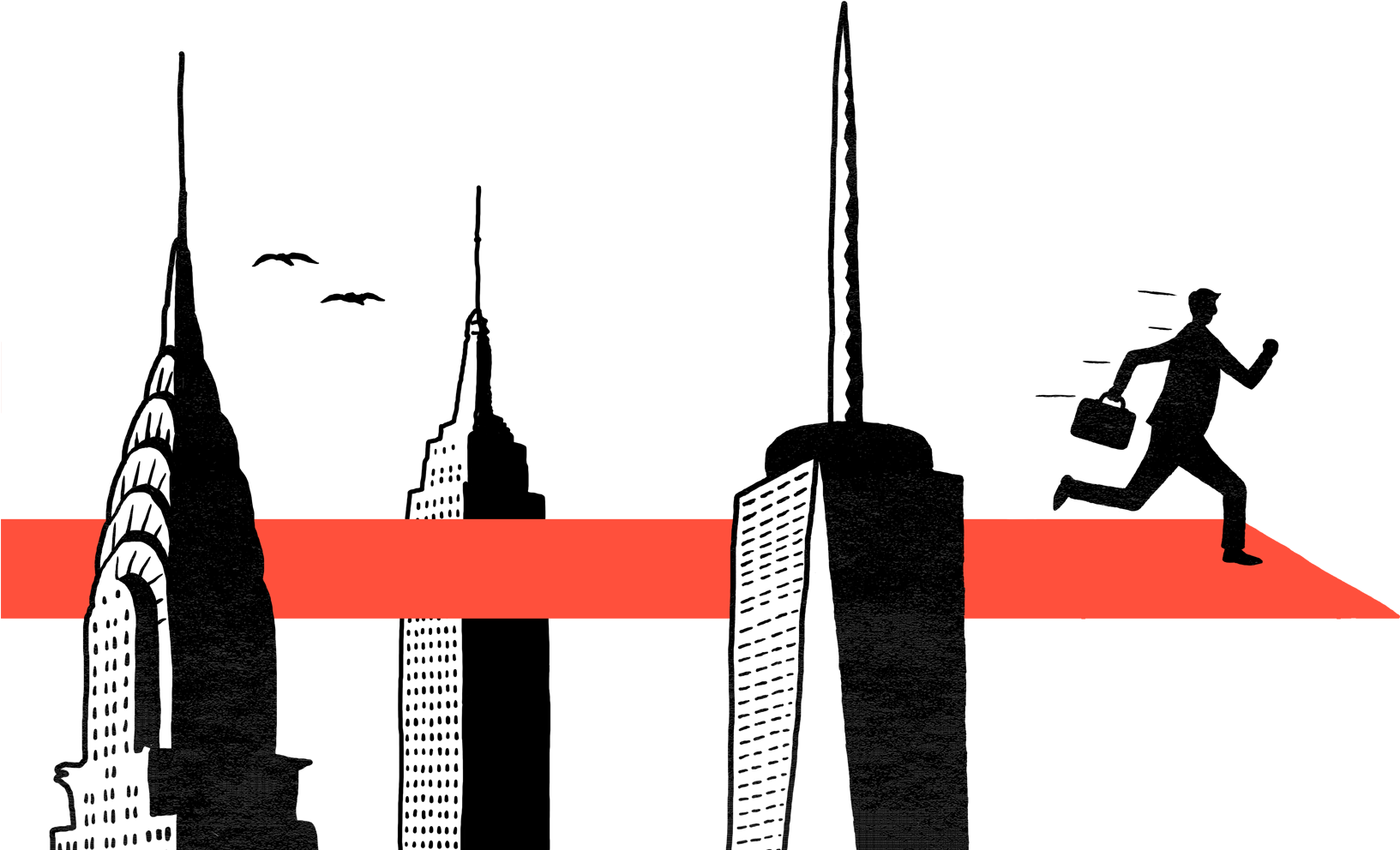 New York Commercial Space - Illustration Clipart (2500x1131), Png Download