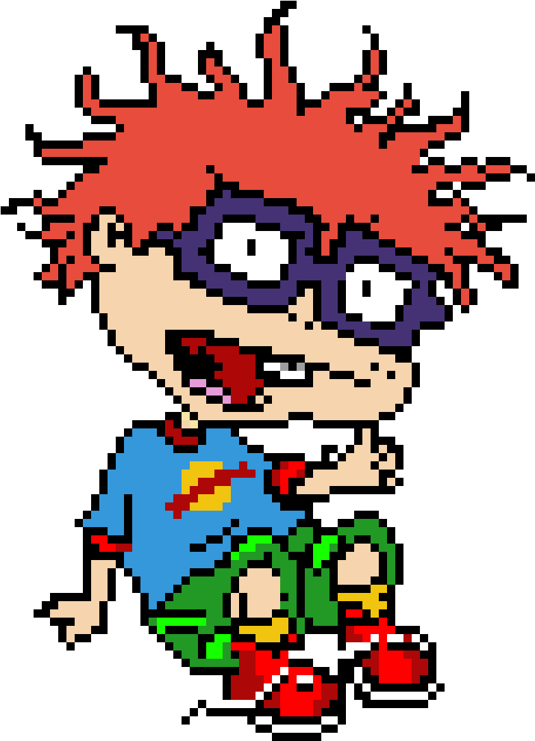Chuckie From The Rugrats - Pixel Art Rugrats Clipart (900x1128), Png Download