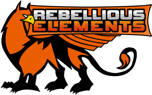 Orange Gryphon Mascot Logo For Rebellious Elements Clipart (640x640), Png Download