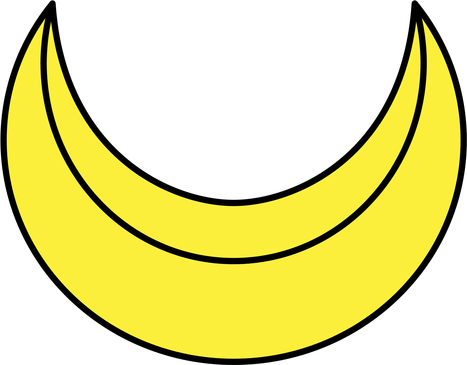 Open - Crescent Heraldry Clipart (2000x1600), Png Download