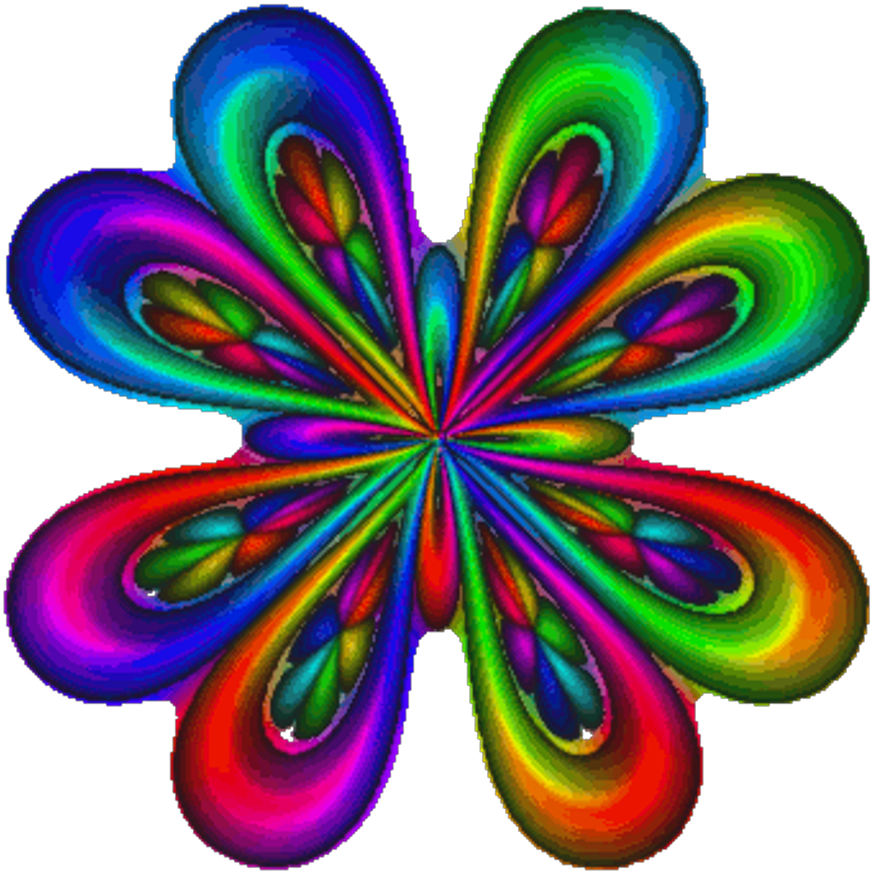 Flower Rainbow Hippie Groovy Metal - Insect Clipart (1024x1024), Png Download