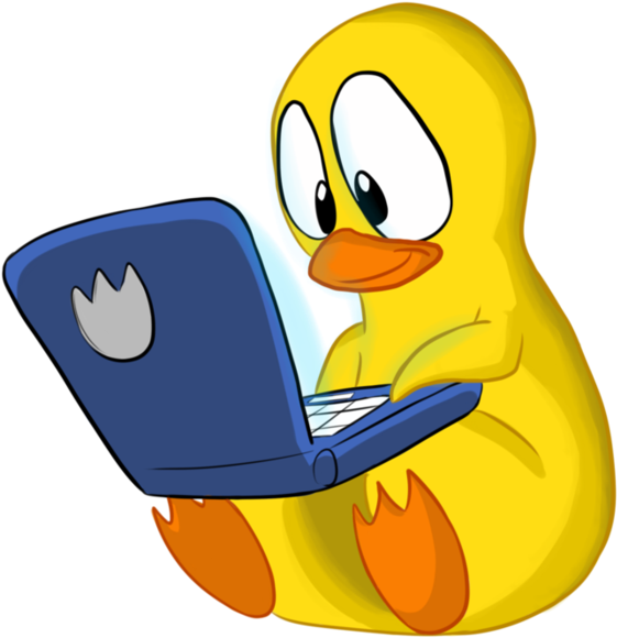 Duck On A Computer Clipart - Full Size Clipart (#3232193) - PinClipart